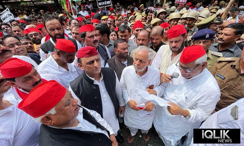 Akhilesh Yadav protest uttar pradesh